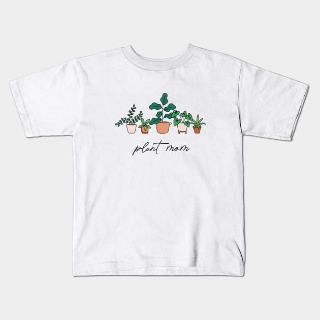 Plant Mom Kids T-Shirt by Ashleigh Green Studios